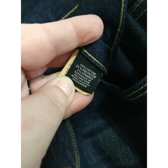 Relatively Woman 10P Jeans Dark Water Grunge Straight Stretch Slightly Below... - Picture 9 of 10